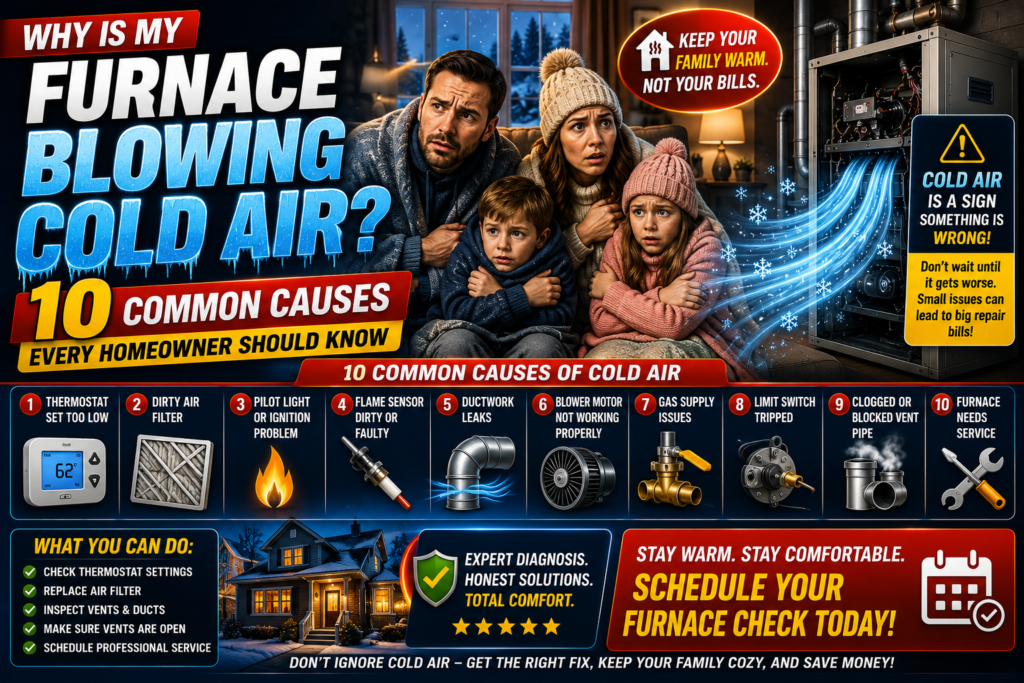 Homeowner feeling cold air from a heating vent while troubleshooting a furnace that isn't heating in Temecula