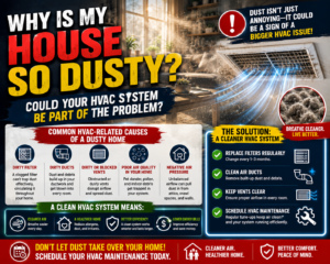 Dust visible on a home air supply vent, illustrating HVAC and indoor air quality concerns in a Temecula home