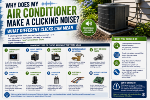 Homeowner listening to a clicking outdoor air conditioner that won't start at a Temecula home