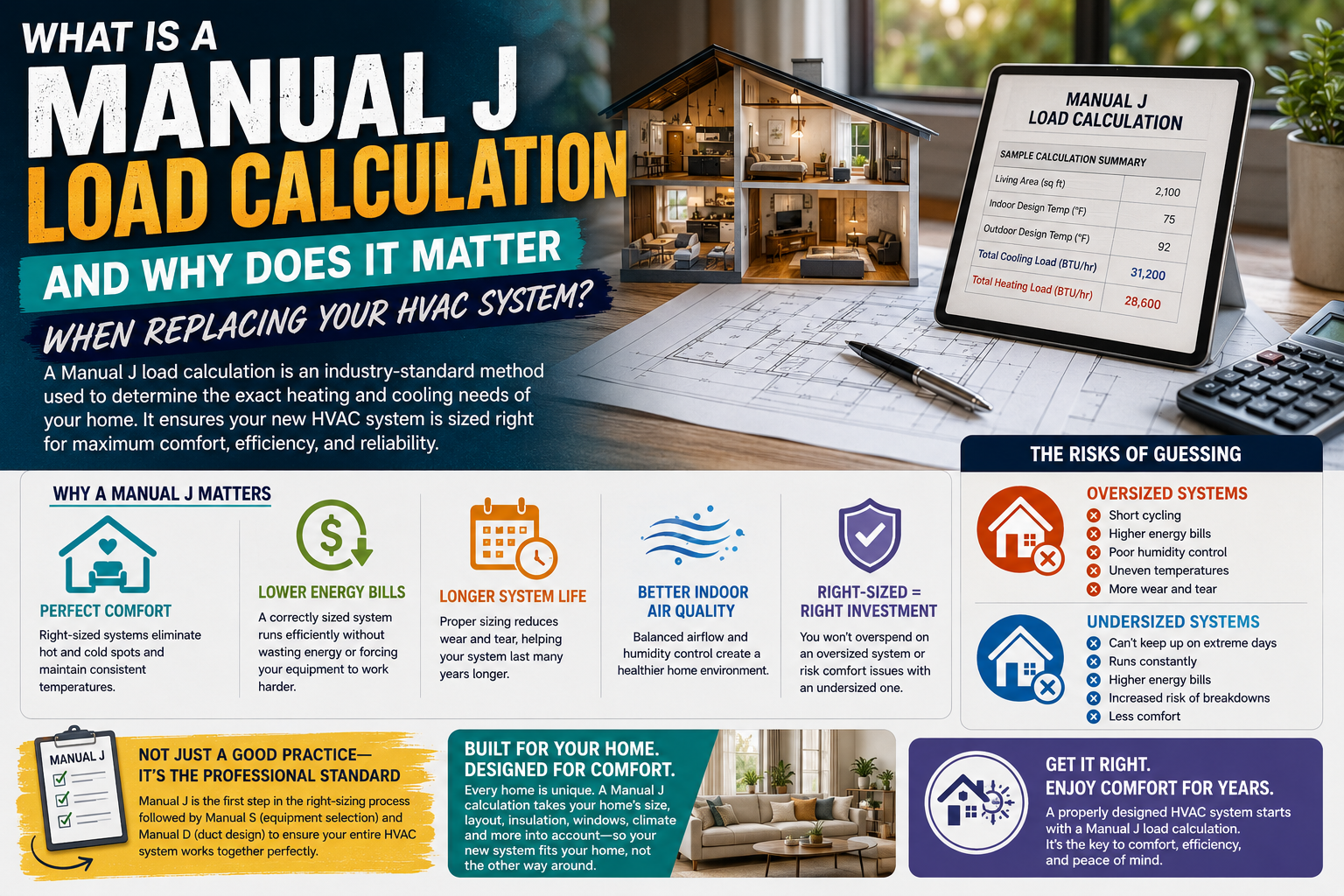 HVAC contractor performing a Manual J load calculation to size a new AC for a Temecula home